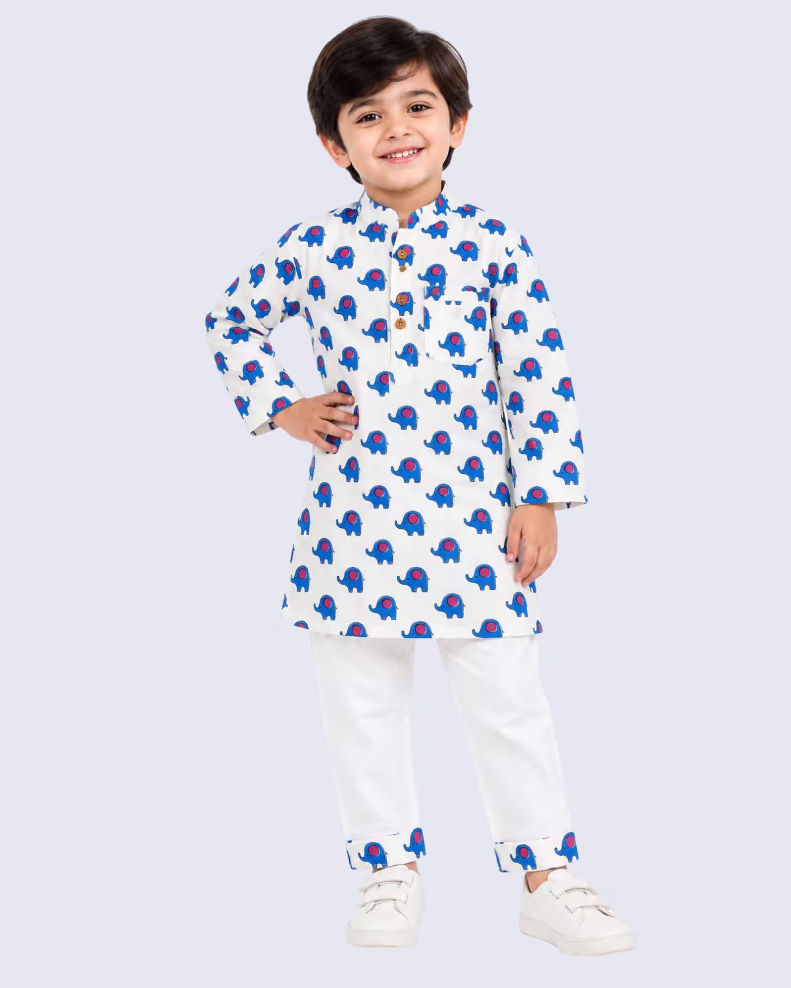 Printed cotton Kurta Pajama Set