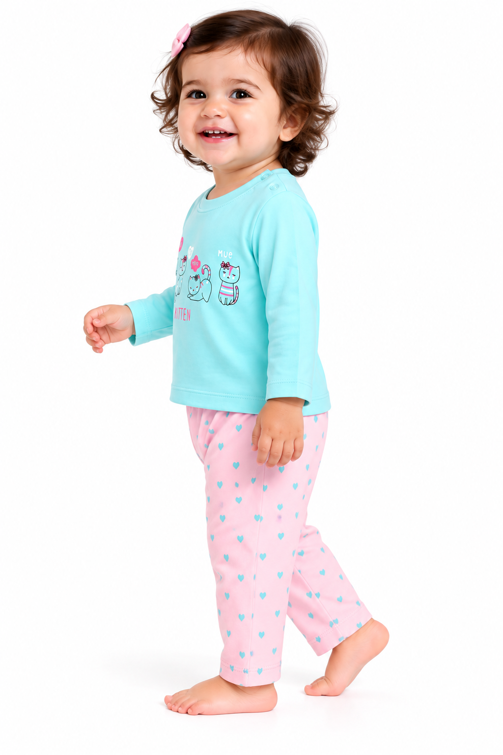Newborn Blue Full Sleeve Cotton Set