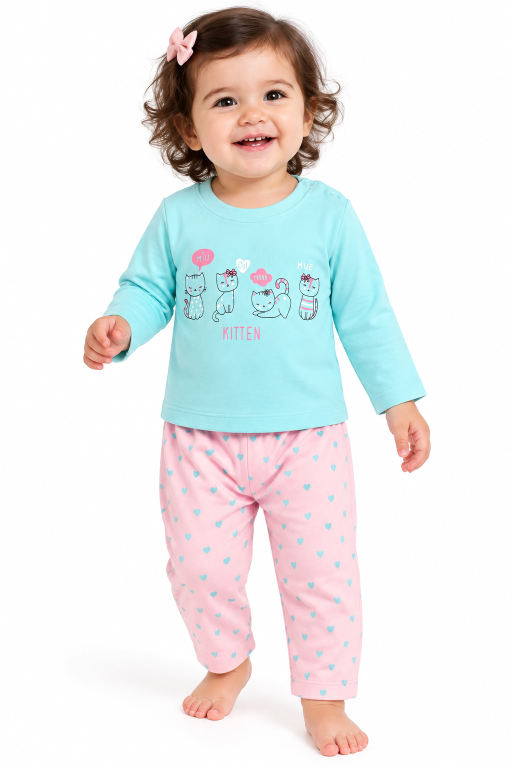 Newborn Blue Full Sleeve Cotton Set