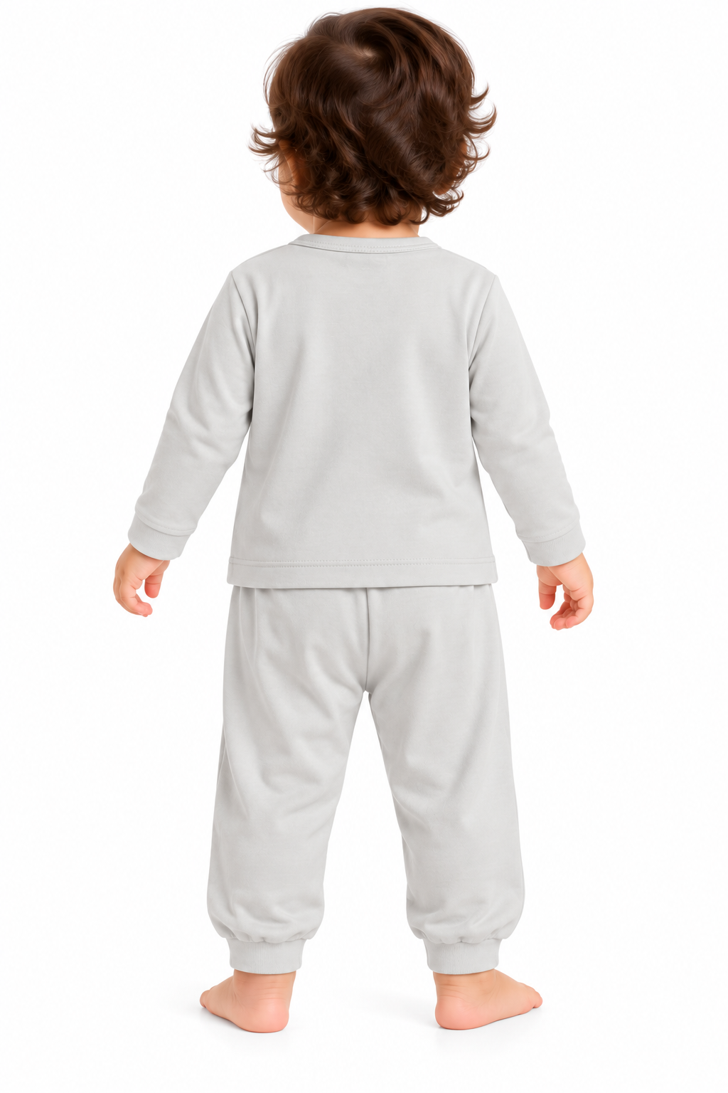 Newborn Grey Full Sleeve Cotton Set