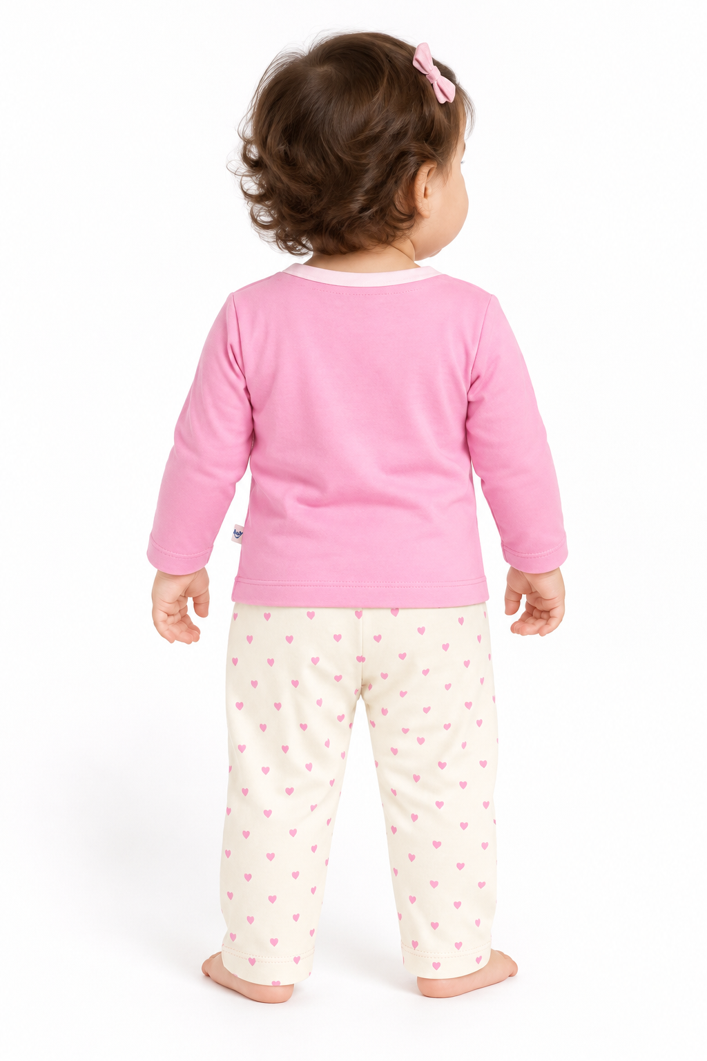 Newborn Pink Kitten Print Full Sleeve Set